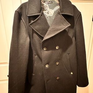 Volcom Men’s Black limited edition Double-Breasted Pea Coat
